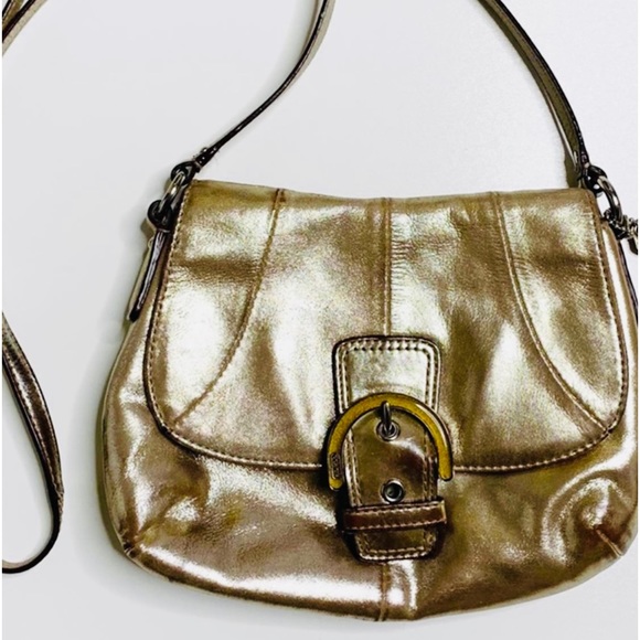 Coach leather bag metallic! - Picture 1 of 8